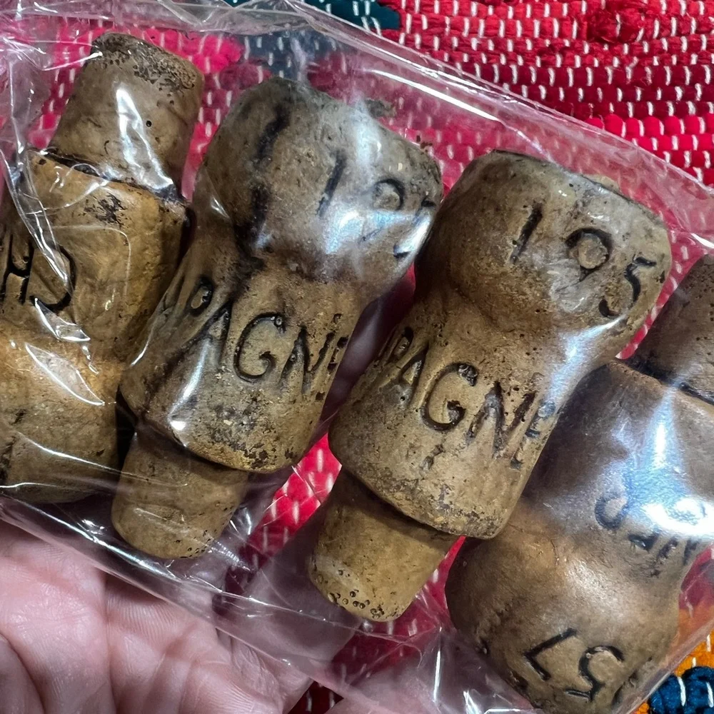 Champagne Bottle Cork Candles — Set of 4 — NWT